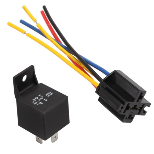 RELÉ AUTO + RANURA 5 PIN 12V 40A 