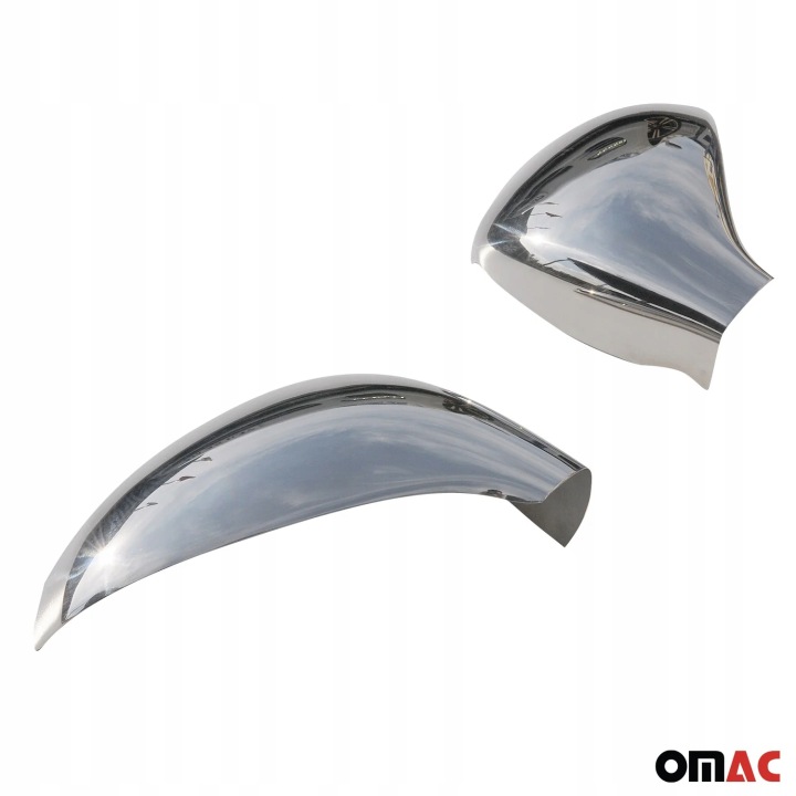 OMAC REVÊTEMENTS MIROIRS VERS PEUGEOT 308 2008-14 ACIER INOXYDABLE ARGENTÉE 2 CV