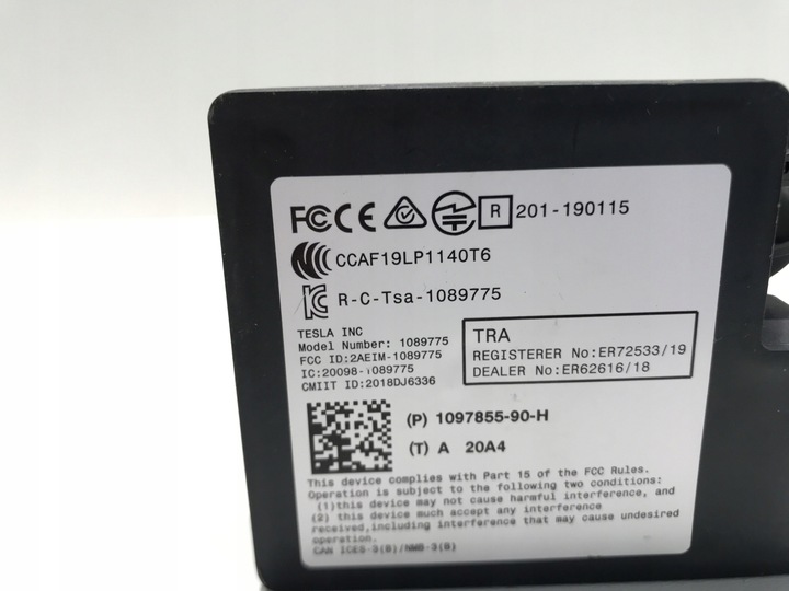 TESLA 3 CONTROLADOR BLE TRASERO 1097855-90-H 