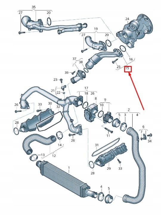 3461. TUYAU HAUTE PRESSION AUDI 06M145673CB