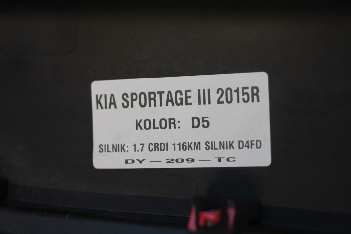 MOULURE REVÊTEMENT SEUIL GAUCHE 87751-3U000 KIA SPORTAGE III LIFT 14-15