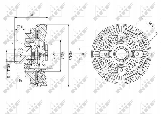 EMBRAGUE WISKOZOWE LANDROVER DEFENDER 10- 2006> 