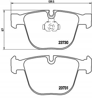 ZAPATAS DE FRENADO BMW 5 (E60) BREMBO 