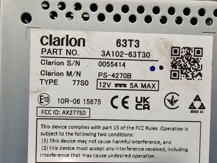 SUZUKI SX4 S-CROSS RADIO NAVIGATION 3A102-63T30