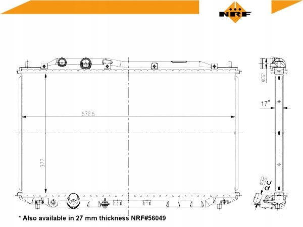 RADUADOR HONDA CIVIC 1.8 06- 