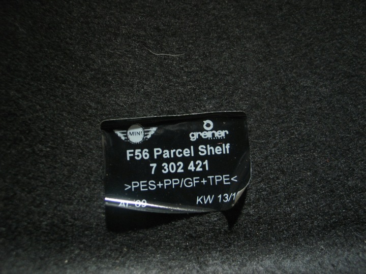 ÉTAGÈRE COUVERCLES DE COFFRE MINI ONE COOPER 3 III F56 13R- 7302421 ORIGINAL