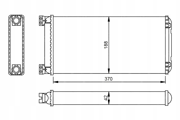 NRF CALENTADOR 188X370X42MM DAF 65 CF 75 CF 85 CF CF CF 65 CF 75 CF 