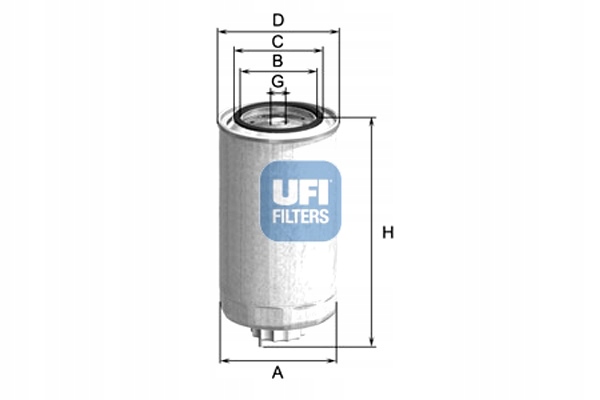 UFI FILTRO COMBUSTIBLES IVECO EUROCARGO I-III EUROSTAR EUROTECH MP EUROTECH 