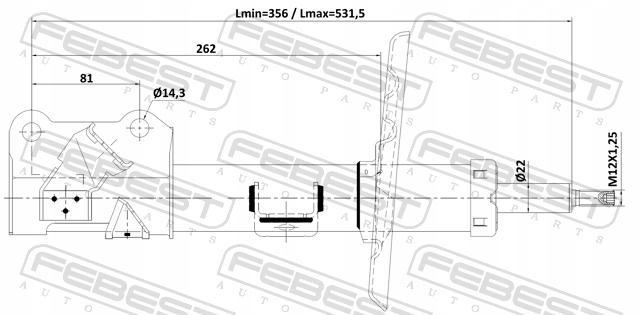 AMORTIGUADOR DELANTERO PARTE DELANTERA DERECHA NISSAN ALTIMA 