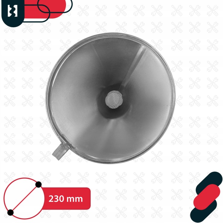 ENTONNOIR MÉTALLIQUE GALVANISÉ CASQUETTE AVEC SITKIEM FILTRE SIMPLE 23 CM VERS HUILES CARBURANTS