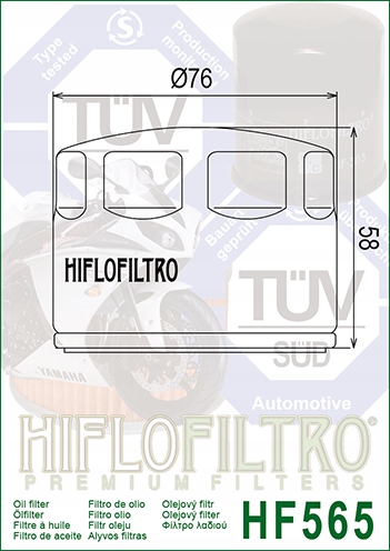 FILTRE HUILES HIFLOFILTRO HF565 MOTO GUZZI APRILIA