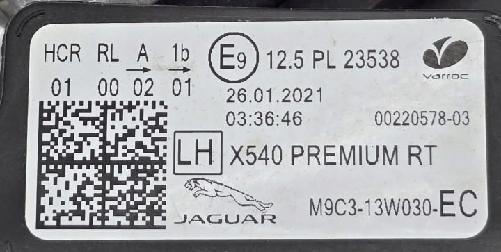 JAGUAR E-PACE X540 LIFT PROJECTEUR GAUCHE PHARE GAUCHE AVANT MC93-13W030-EC