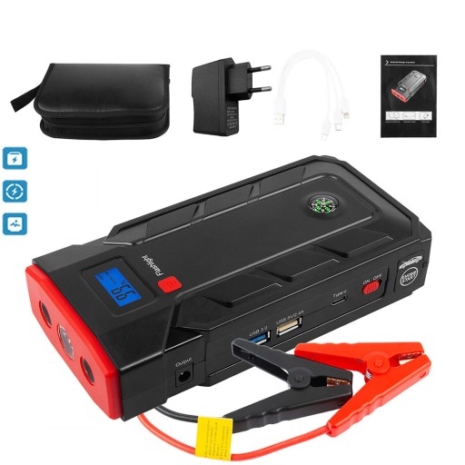 TRANSPORTABLE ROZRUCHOWY BATERÍA AUTO 12V 10400MAH CON FUNCIÓN LATARKI 