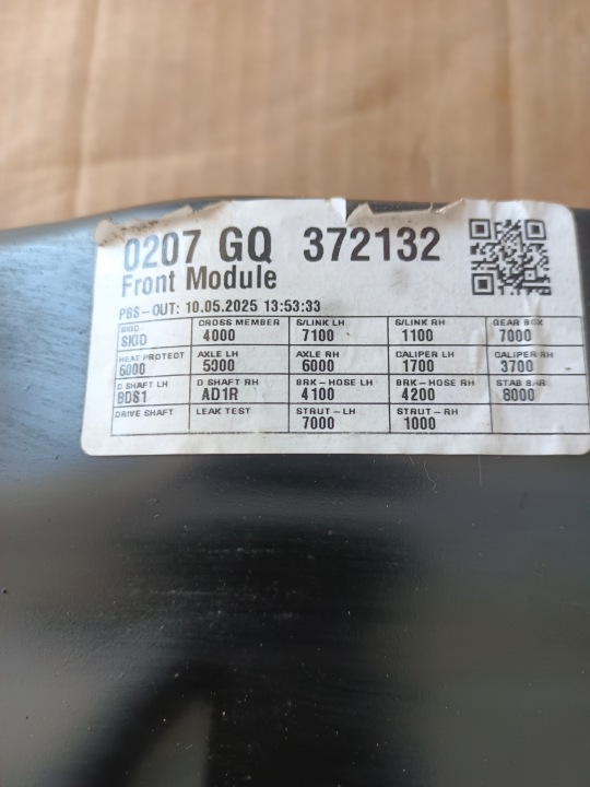 62401-K7000 CHÂSSIS POUTRE SUSPENSIONS AVANT AVANT HYUNDAI I10 III 2025R