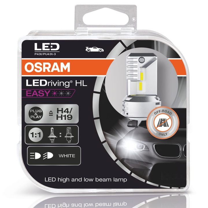 OSRAM LUCES DE AUTOMÓVIL DIODO LUMINOSO LED H4/H19 6000K EASY 