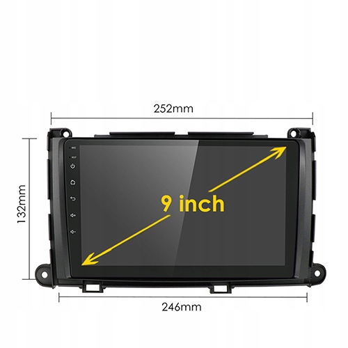 RADIO GPS TOYOTA SIENNA 2010-2014 ANDROID 2/32GB 