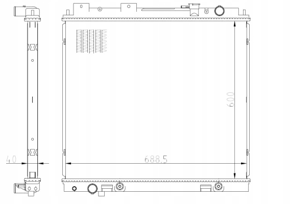 NRF 59231 CHLODNICA, SISTEMA DE REFRIGERACIÓN DEL MOTOR 