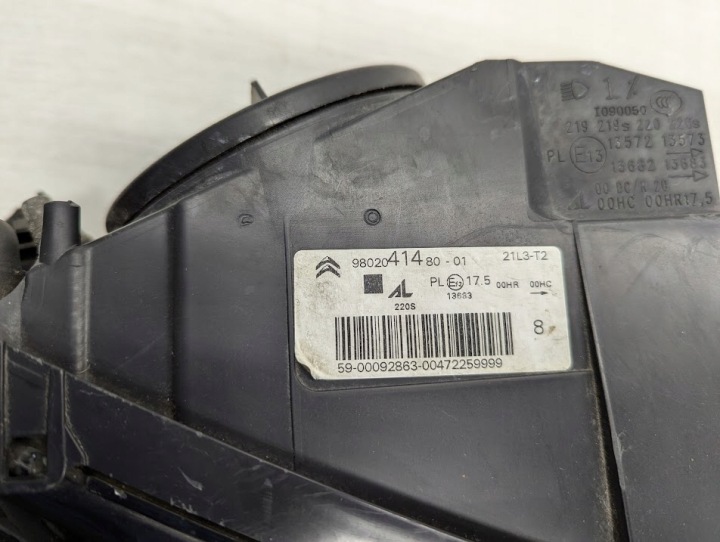 PHARE CITROEN C4 GRAND PICASSO DROIT AVANT DROITE 9802041480