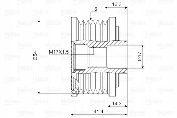EMBRAYAGE UNIDIRECTIONNEL ALTERNATEUR [VALEO]