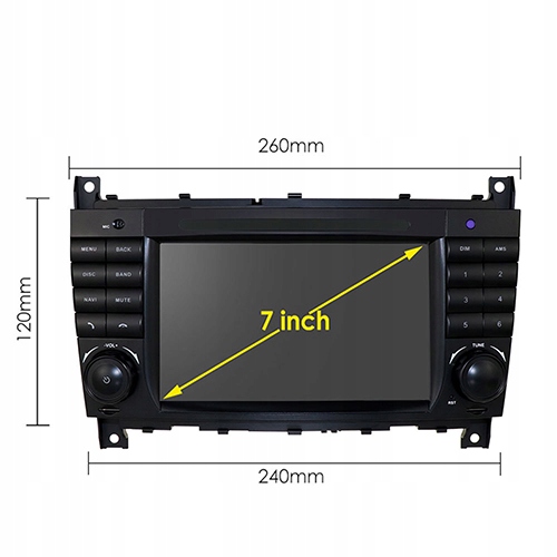 RADIO ANDROID BT MERCEDES GASOLINA CLC C W203 CLK W209 