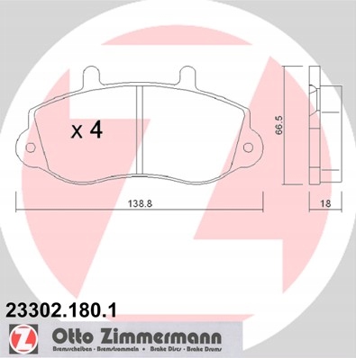 ZAPATAS HAM PARTE DELANTERA ZIMMERMANN OPEL MOVANO 3.0 DTI 