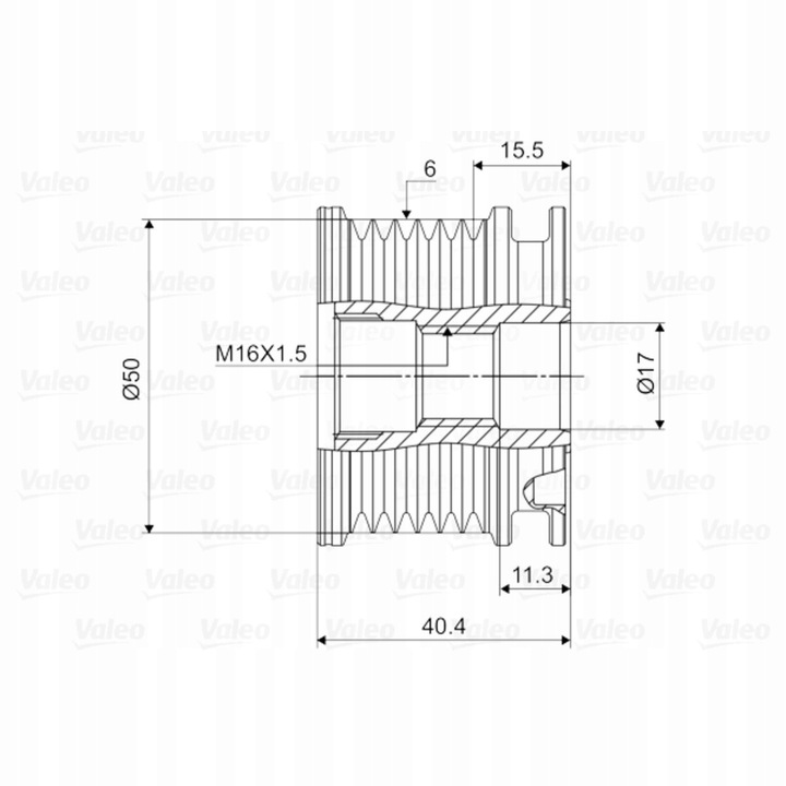 RUEDA POLEA GENERADOR GENERADOR - EMBRAGUE JEDNOKIERUNKOWE VALEO 588020 