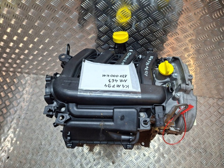 MOTEUR K4M794 RENAULT MODUS 1.6 16V 125000 KILOMÉTRAGE