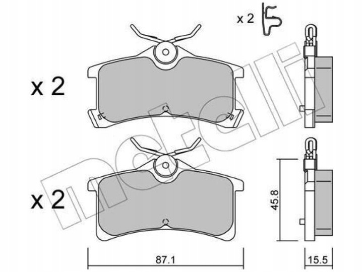 ZAPATAS PARTE TRASERA METELLI 22-0449-0 