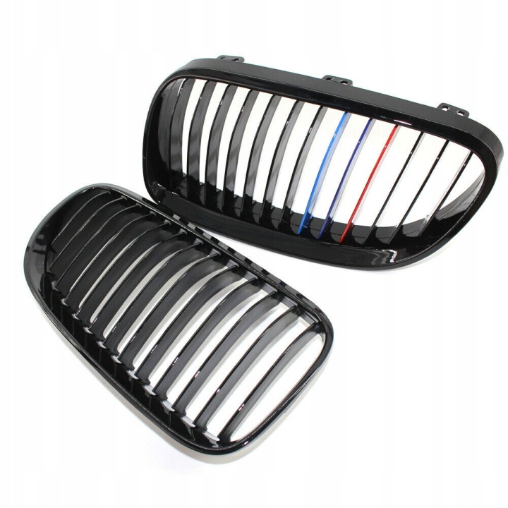 GRILLE GRILLES BMW E92 E93 03/2010-2014 SUR RESTYLAGE NOIR GLOSS M-COLOR