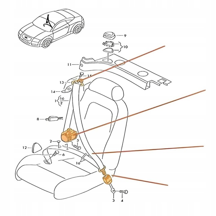 UNIVERSEL 3-PT RÉGLABLE SAMOZWIJAJACY SIE CEINTURE DE SÉCURITÉ CAR TRUCKS