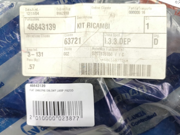 KIT RÉPARATION PHARES AVANT FIAT PUNTO -03 46843139