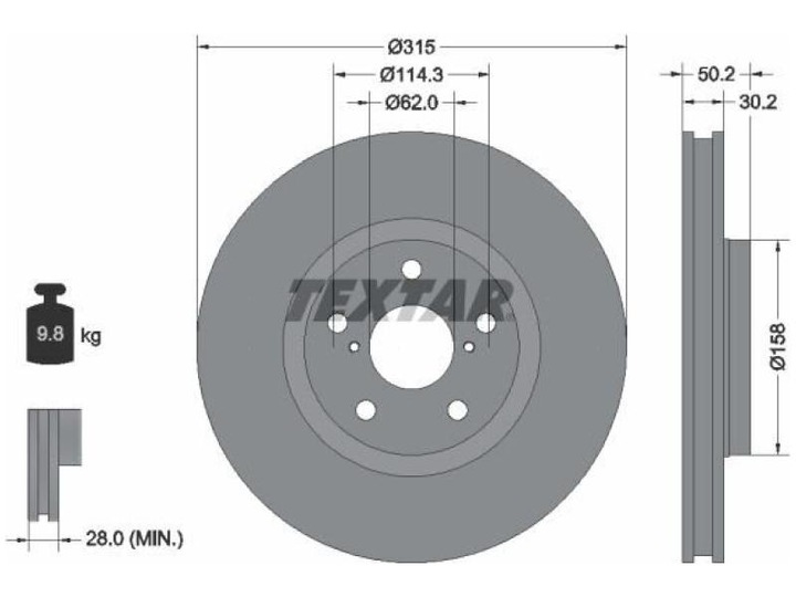 DISCOS PARTE DELANTERA LEXUS LS 3 4.3 00-06 