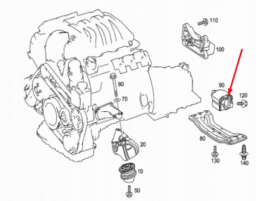 MERCEDES-BENZ E-CLASS W211 GEARBOX MOUNT A2122400618 3.5PETROL 200KW