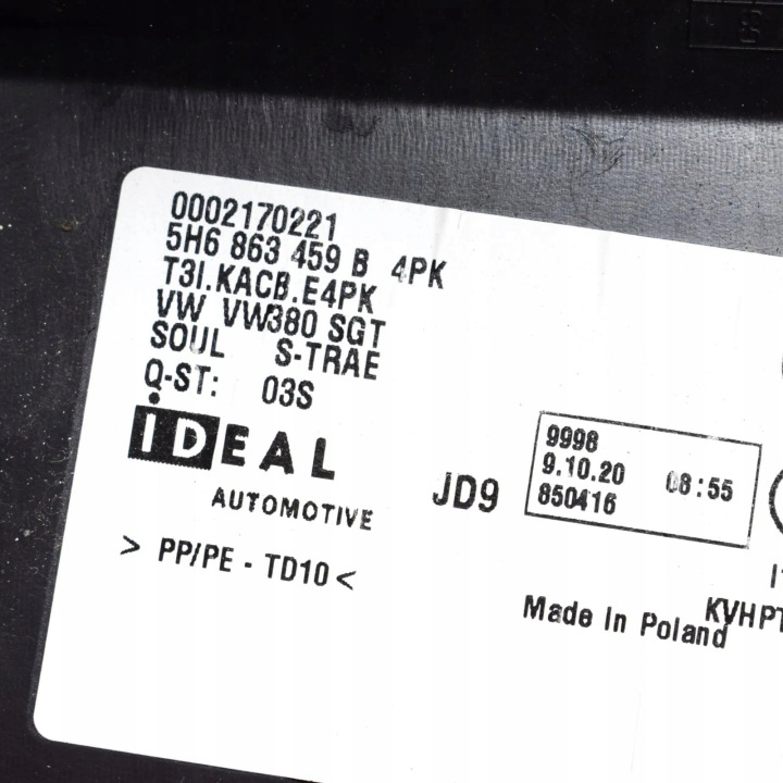 VW GOLF VIII 8 PROTECTION SEUIL COURROIE COUVERCLES DE COFFRE ARRIÈRE 5H6863459B