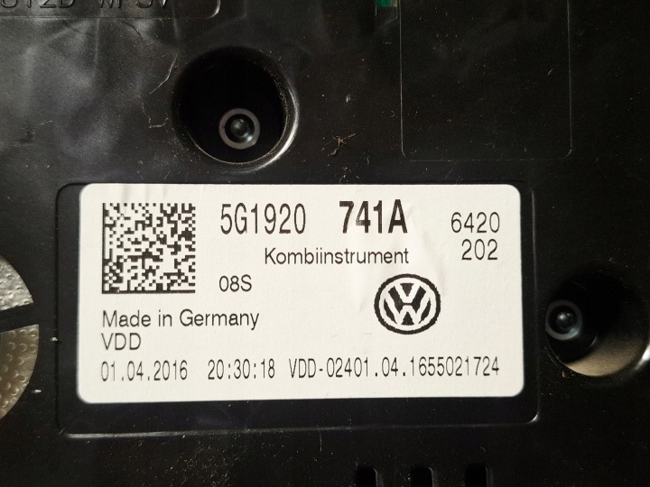 ORDINATEUR COMPTEUR KIT VW GOLF VII 7 1.6 TDI CXX 329678 KM 04L907445B