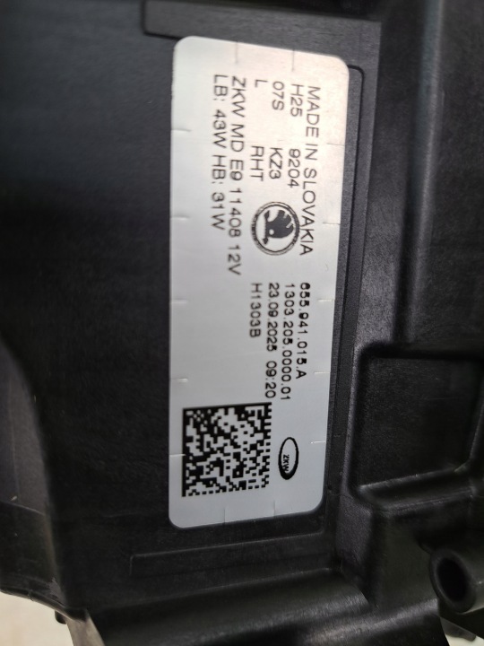 PHARE GAUCHE SKODA SCALA LIFT COMPLET LED 655941015A