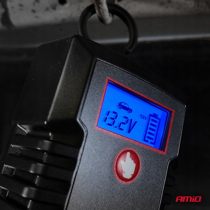 CHARGEUR NUMÉRIQUE AGM GEL STD LIFEPO4 ENSEMBLE MAXIMAL 6A 6V 12V PRO HOOK AMIO-04532