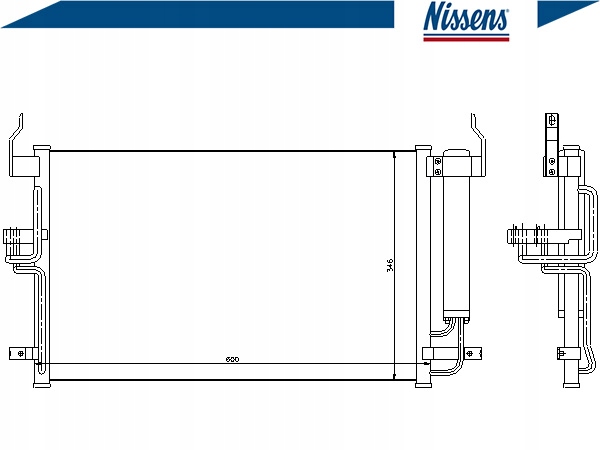 CONDENSADOR RADUADOR DE ACONDICIONADOR [NISSENS] 