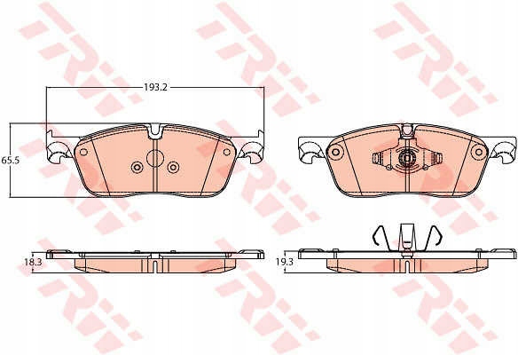 DISCOS ZAPATAS PARTE DELANTERA TRW LAND ROVER RANGE EVOQUE 