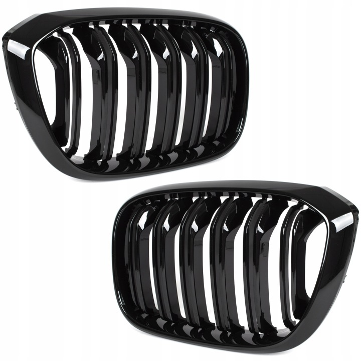 GRILLES CALANDRE GRILLE GRILLE VERS BMW X3 G01 X4 G02 NOIR BRILLANT
