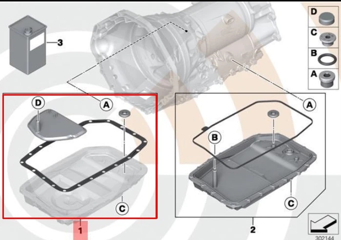 BMW X3 TRANSMISSION GEARBOX PAN FILTRE KIT 2333899 3.0D DIESEL OEM