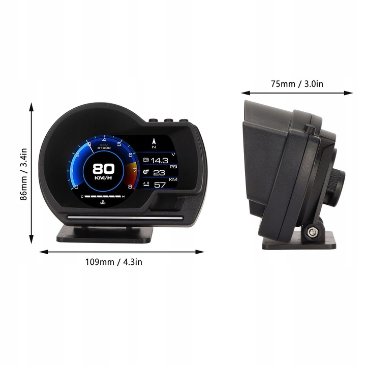 OBD2 GPS DISPLAY PRZEZIERNY HUD AUTO 