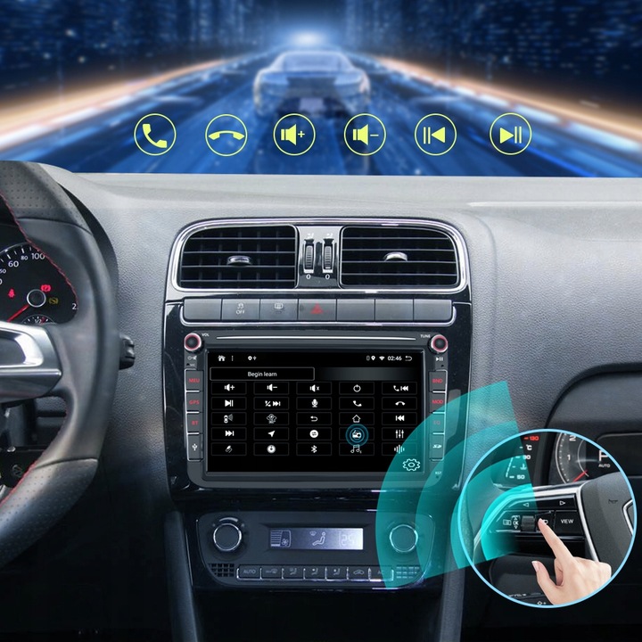 RADIO GPS ANDORID VW CADDY TOURAN TIGUAN EOS 64GB 