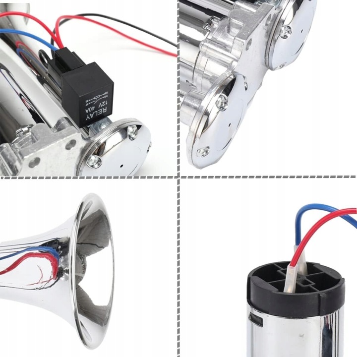 KLAXON HAUT-PARLEUR SIGNAL SONORE AUTOMOBILE AVEC COMPRESSEUR TIR 12V 600DB