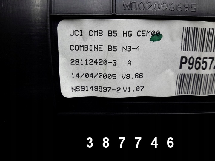 2005 CITROEN C4 COMPTEUR DE VITESSE PRZYRZADU 1600HDI 281124203