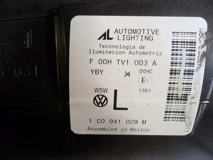 PHARE GAUCHE AVANT EUROPE VOLKSWAGEN BEETLE 1C0 2005- 1C0941029M