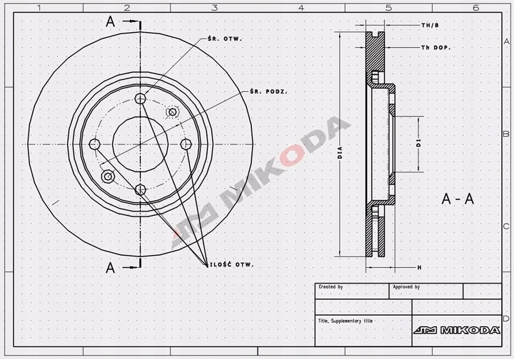 DISCO DE FRENADO NISSAN MICRA K10 11/88-12/92 