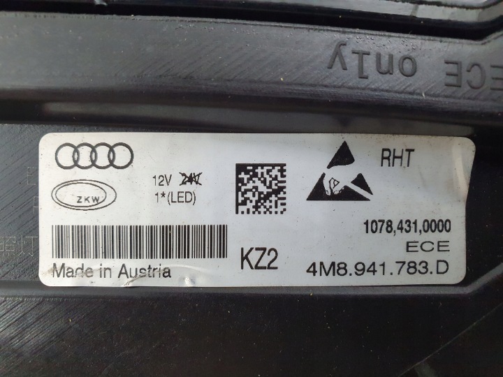 AUDI Q8 RSQ8 RS 4M8 18- PHARE MATRIX COMPLET LED GAUCHE GAUCHE AVANT 4M8941035D
