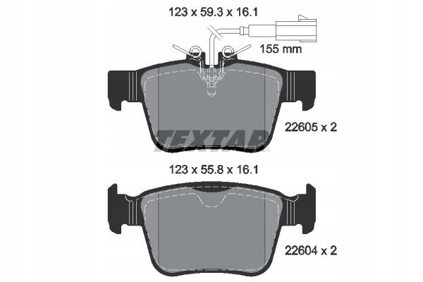 TEXTAR 2260501 PADS BRAKE 