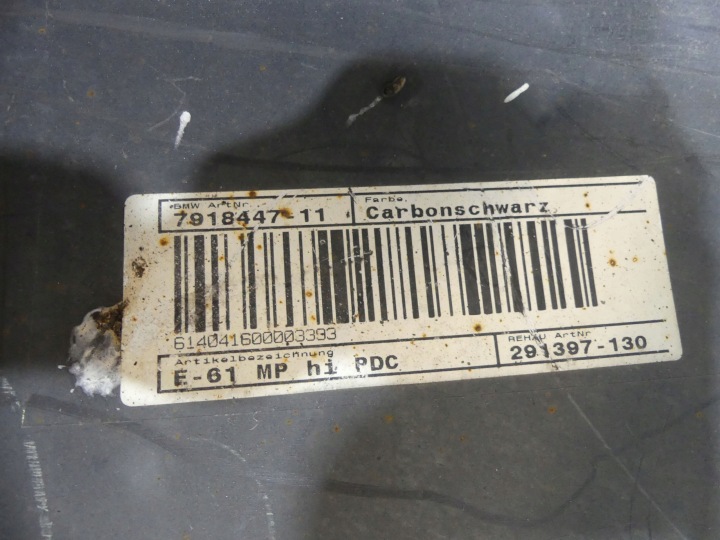 BMW E61 PARE-CHOCS ARRIÈRE ARRIÈRE MODULE CARBONSCHWARZ 7918447